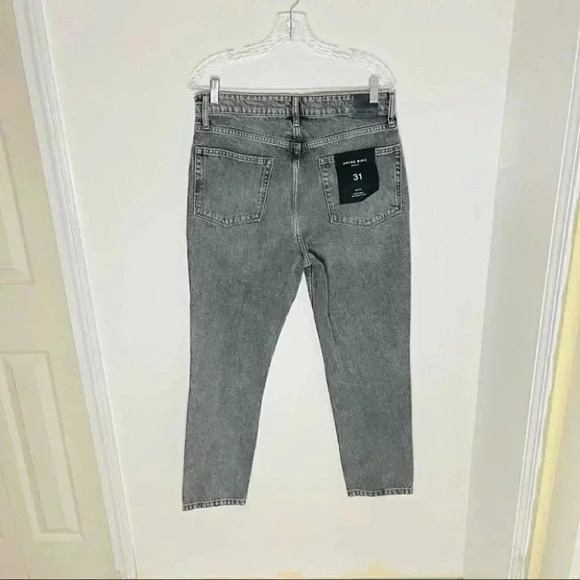 NEW Anine Bing Betty Jeans Dust Grey High Rise Relaxed Slim Fit Distressed Denim - Picture 3 of 9